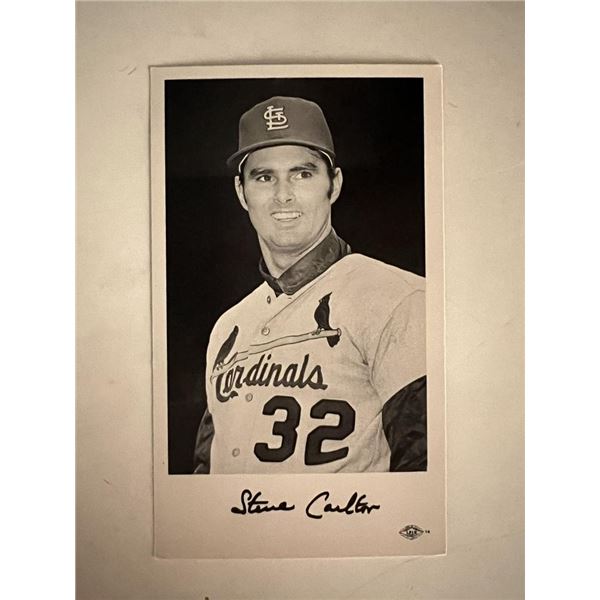 Steve Carlton facsimile signed photo. 3x5 inches