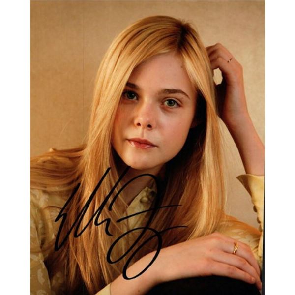 Elle Fanning facsimile signed photo
