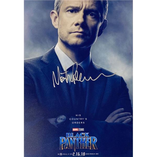 Black Panther Martin Freeman facsimile signed  movie photo