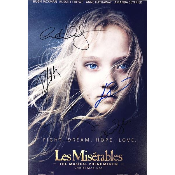 Les MisÃ©rables cast facsimile signed  movie photo