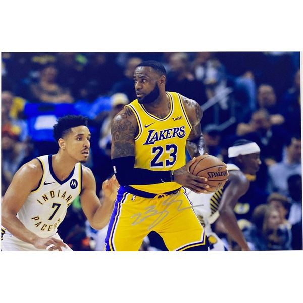 LA Lakers LeBron James facsimile signed  photo