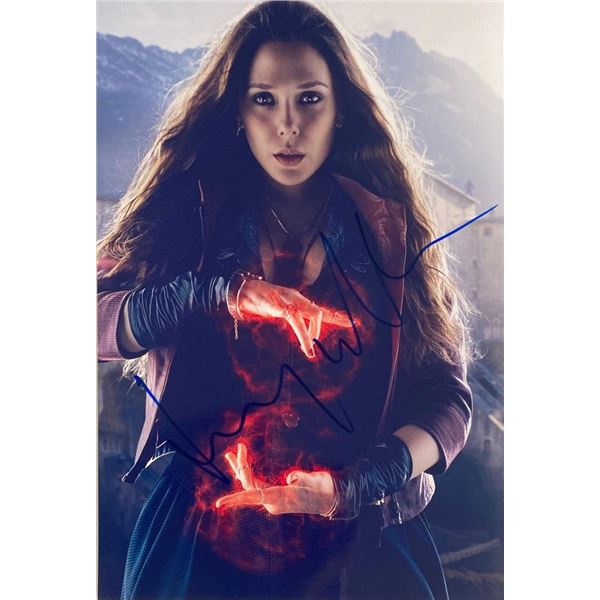 Marvel Scarlet Witch Elizabeth Olsen facsimile signed  movie photo