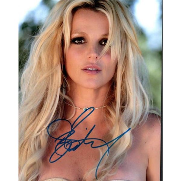 Britney Spears facsimile signed photo