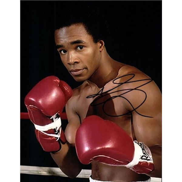 Sugar Ray Leonard facsimile signed photo