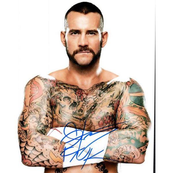 WWE CM Punk facsimile signed photo