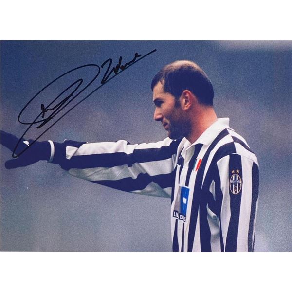 Zinedine Zidane facsimile signed  photo
