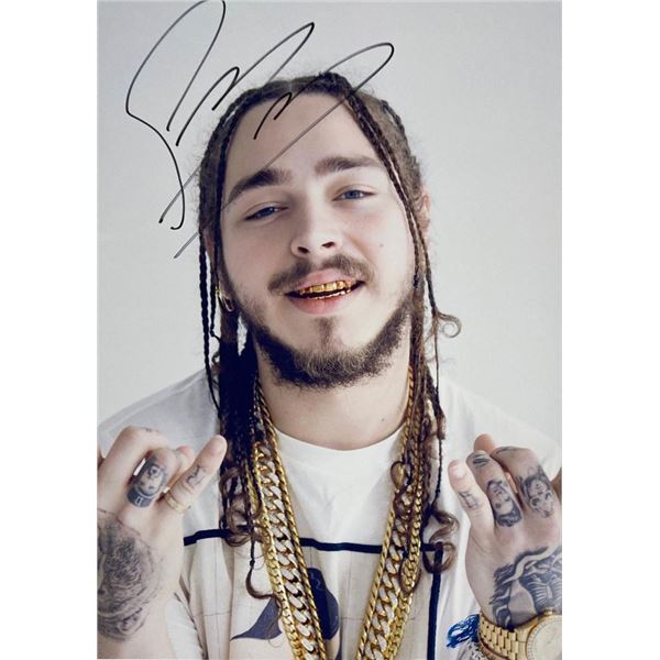 Post Malone facsimile signed  photo