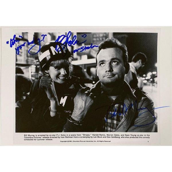 Stripes P.J. Soles and Bill Murray facsimile signed  movie photo