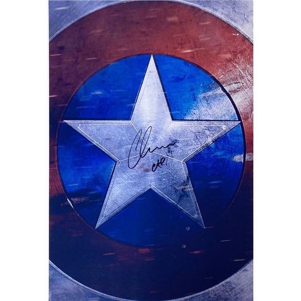 Captain America Chris Evans facsimile signed  movie photo