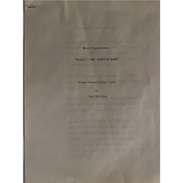 Red Skelton "Willy - The Penguin Bank" Sales promo