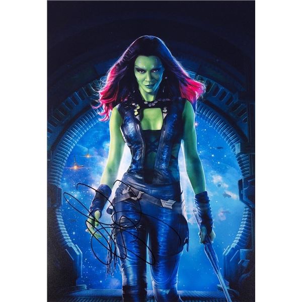 Guardians of the Galaxy Zoe Saldana facsimile signed  movie photo