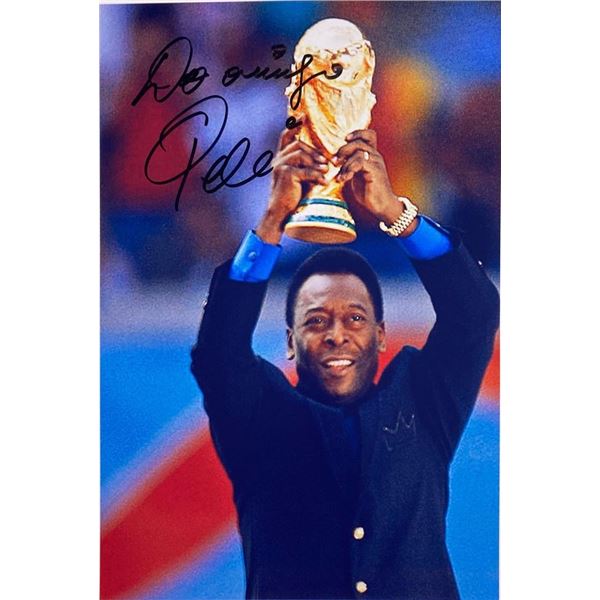 PelÃ© facsimile signed  photo
