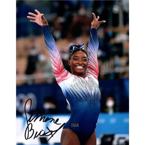 Olympic gymnast Simone Biles facsimile signed photo