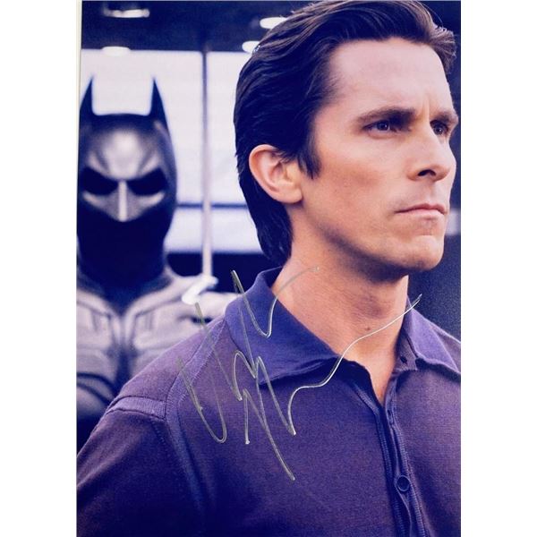 Batman Christian Bale facsimile signed  movie photo