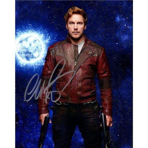 Guardians of the Galaxy Chris Pratt facsimile signed photo