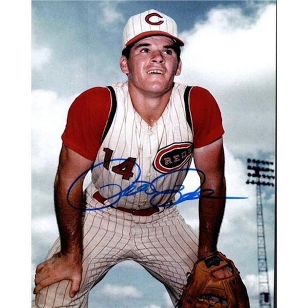 Cincinnati Reds Pete Rose facsimile signed photo
