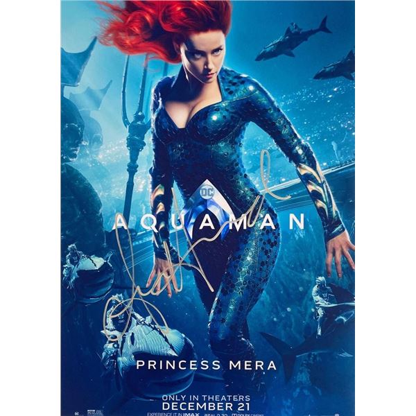Aquaman Amber Heard  facsimile signed  movie photo