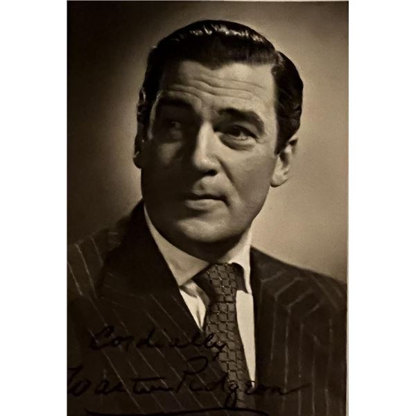 Walter Pidgeon facsimile signed photo. 3x5 inches