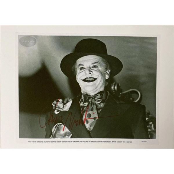 Batman Jack Nicholson facsimile signed  movie photo.