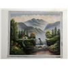 Image 1 : Mountain Cabin - Waterfall - Landscape Art