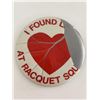 Image 1 : I found love at racquet square vintage pin