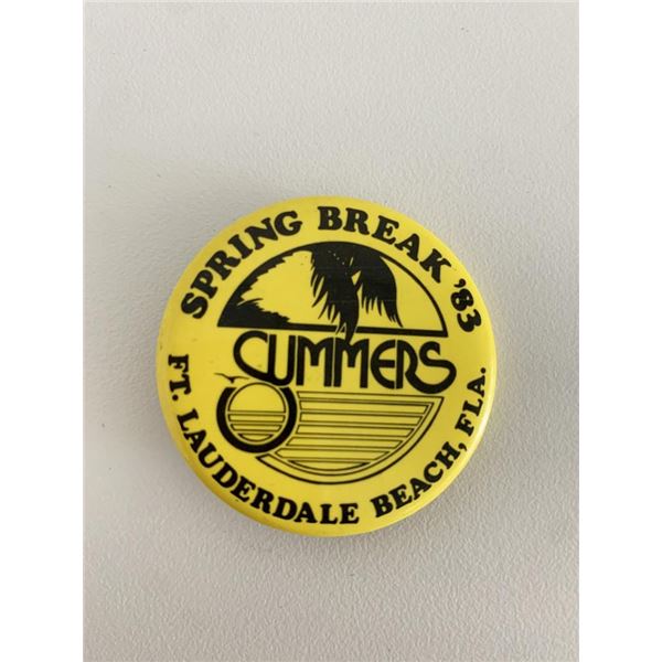 Summers Spring Break '85 Ft. Lauderdale vintage pin