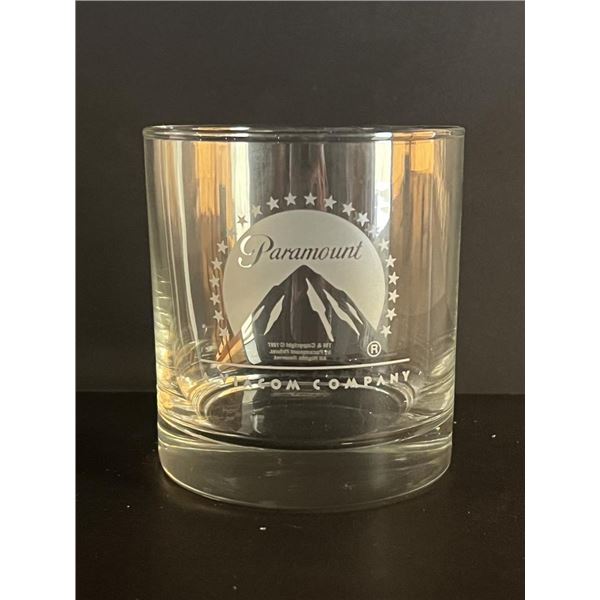 Paramount Pictures commemorative rocks glass