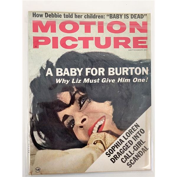 Motion Picture Magazine September 1963 Liz Taylor Cover
