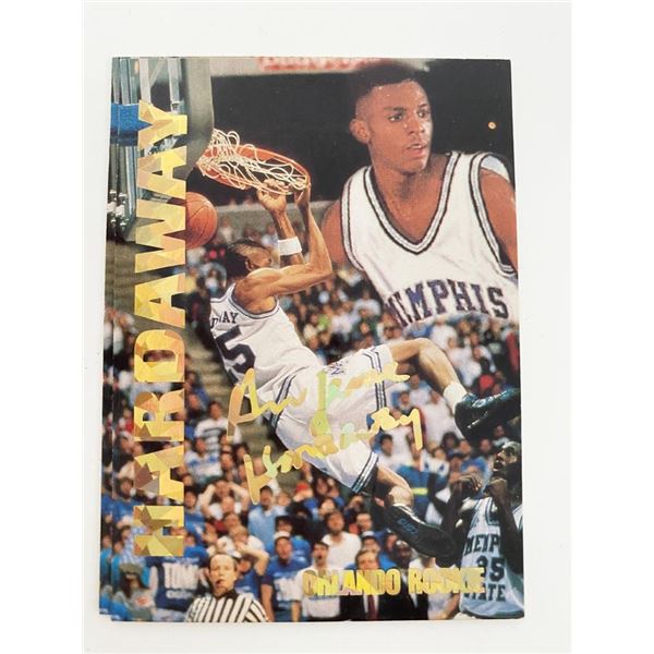 Penny Hardaway Memphis State Tigers Facsimile Signed Basketball Card