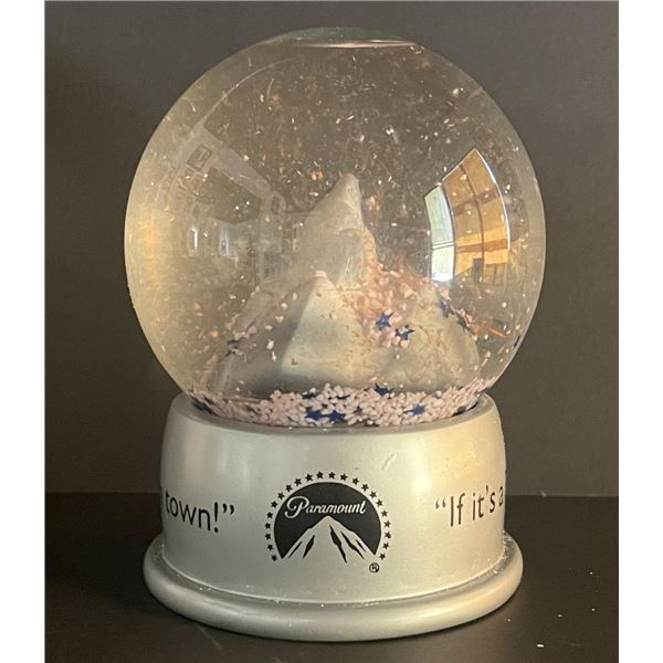 Paramount Pictures snow commemorative snow globe