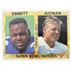 Image 1 : Super Bowl Heroes Emmitt Smith & Troy Aikman Football Card