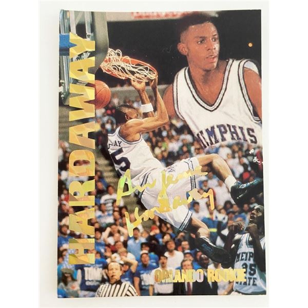 Penny Hardaway Memphis State Tigers Facsimile Signed Basketball Card