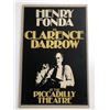 Image 1 : Henry Fonda Clarence Darrow Piccadilly Theatre, London 1975 Advertising Flyer