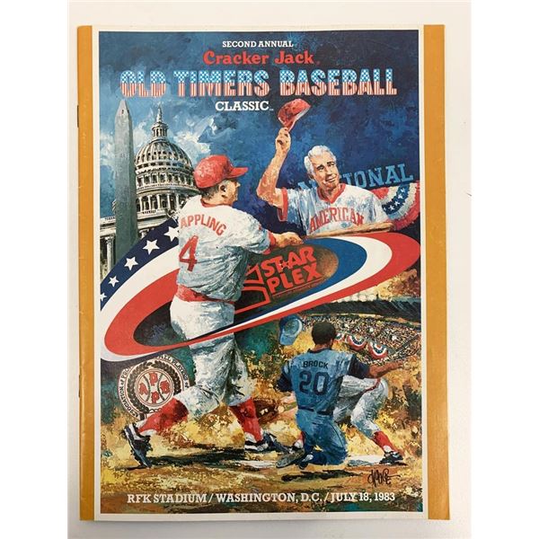 1983 Second Annual Cracker Jack Old Timers Baseball Classic Program