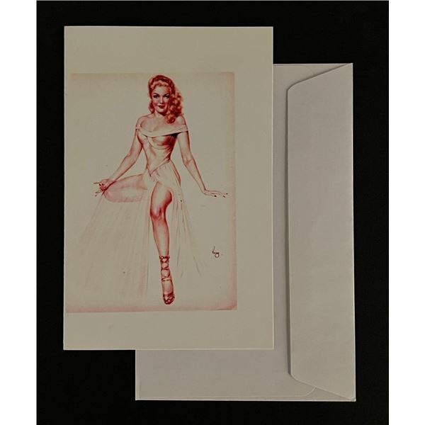 Vintage Pin Up Card and Envelope