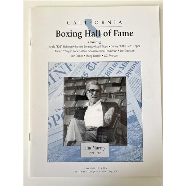 California Boxing Hall of Fame magazine