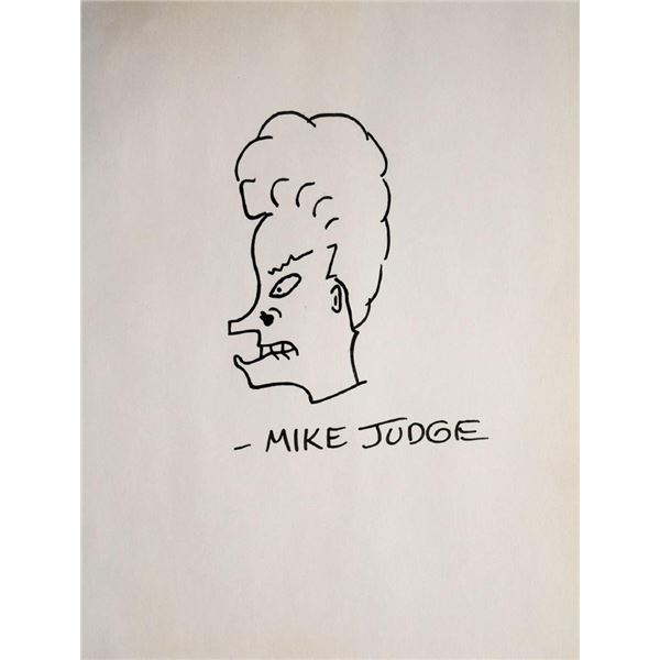 Mike Judge signed Beavis drawing