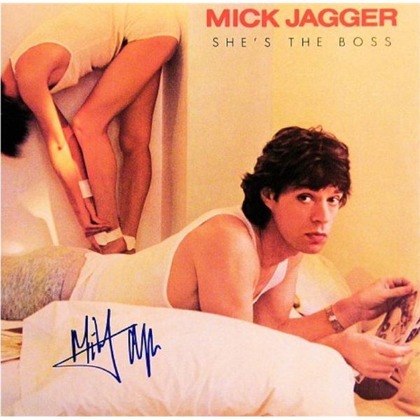 Mick Jagger signed She's The Boss album