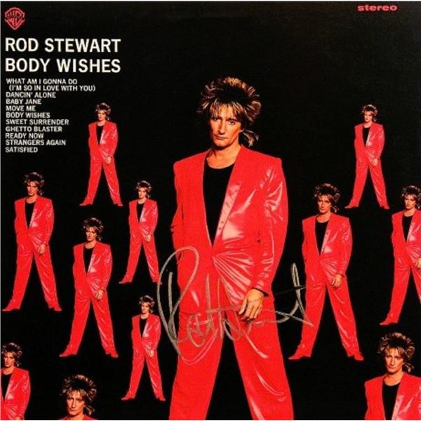 Rod Stewart signed "Body Wishes" album