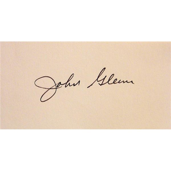 Astronaut John Glenn signature slip
