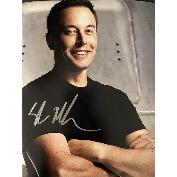 Elon Musk signed photo
