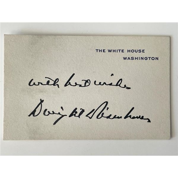 34th US President Dwight Eisenhower printed signature