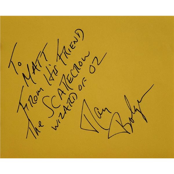 The Wizard Of Oz Ray Bolger signature slip