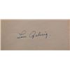 Image 1 : MLB Lou Gehrig signature slip