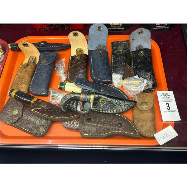 13-Custom Pocket/Small Knife w/Sheath - 13 X $