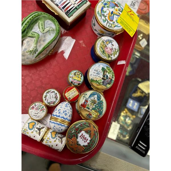 11-Halycon Enamel Painted Keepsake Boxes - 11 X $