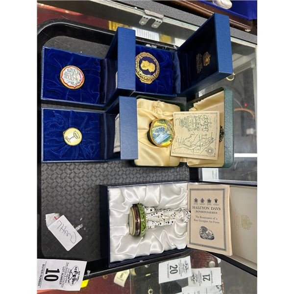5-Halycon Enamel Keepsake Boxes - 5 X $