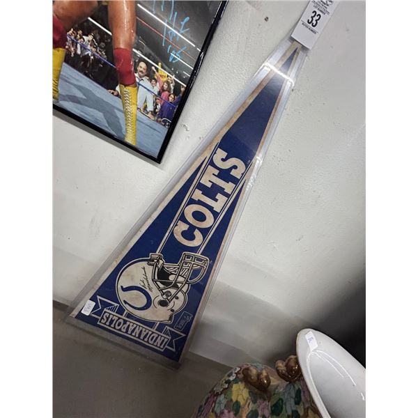 Colts Autographed Pennant