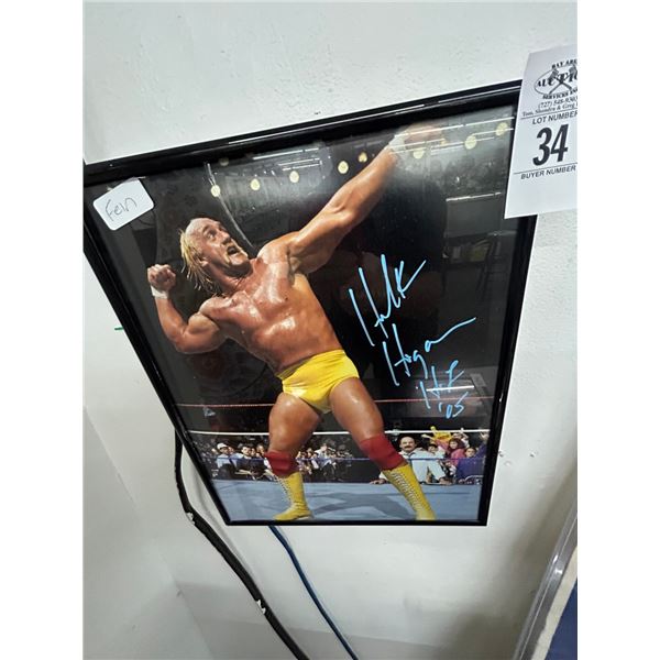 Hulk Hogan Framed Autographed Photo