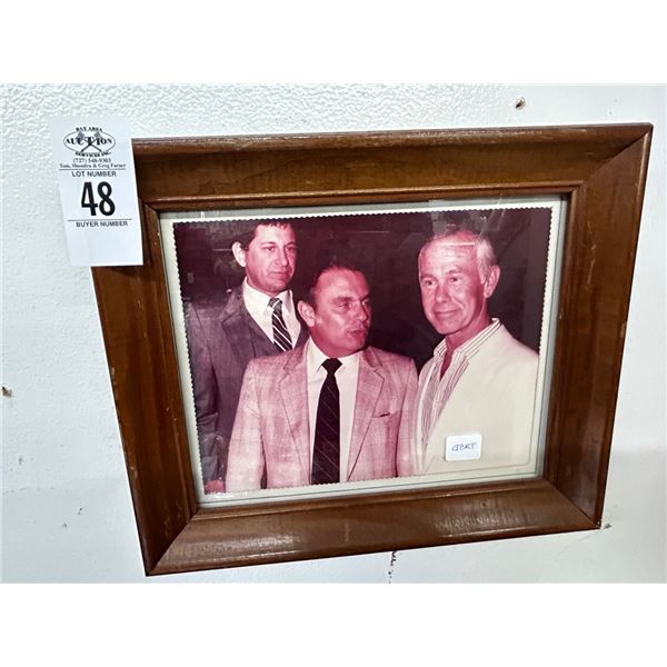 Framed Johnny Carson Photo